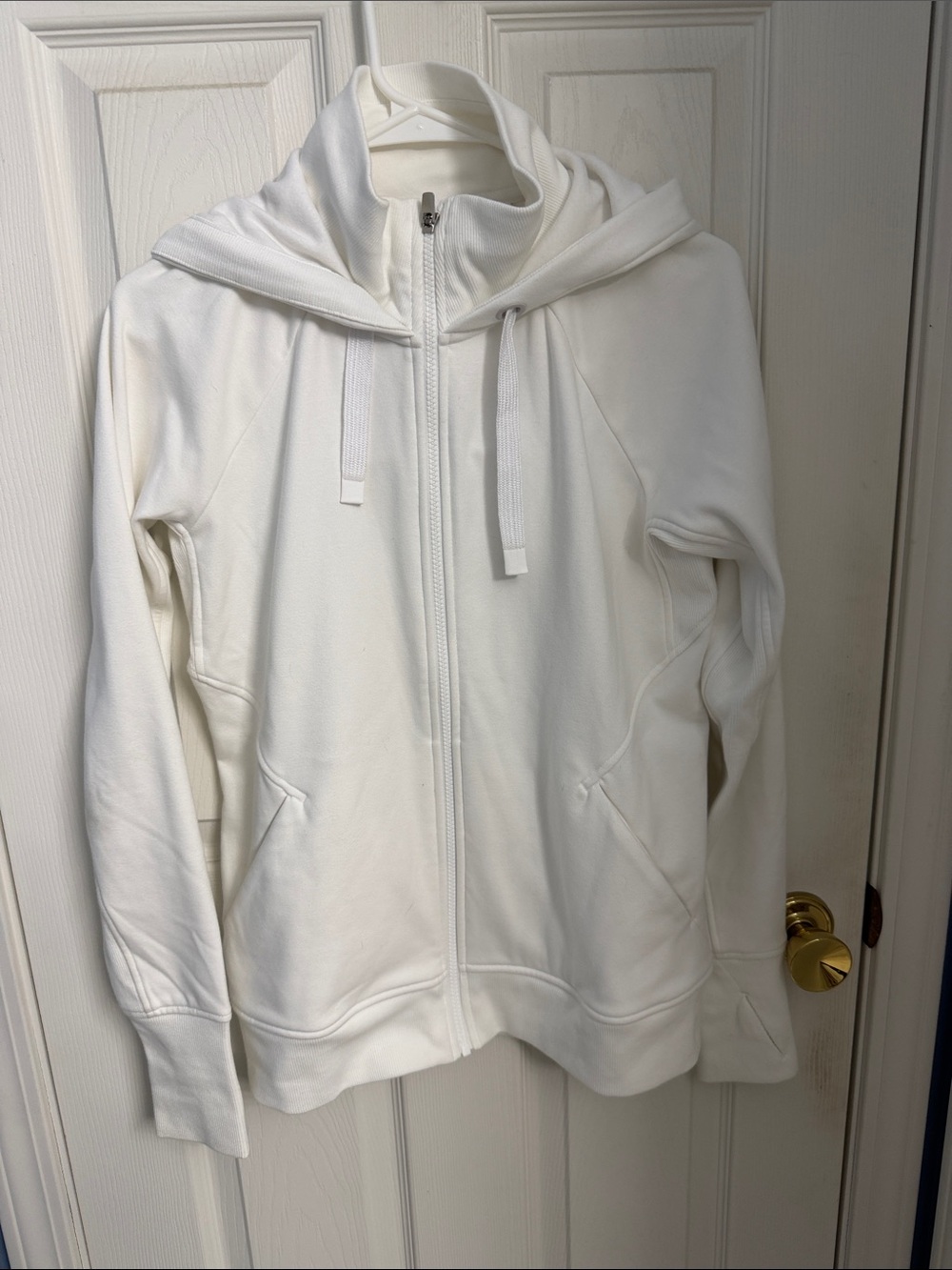 Athleta White Full-Zip Hoodie